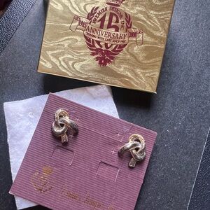 Premier Designs Gold Swirl Earrings